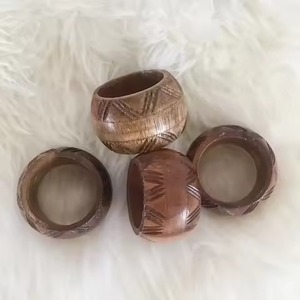 Ensemble d'anneaux de serviette en bois de luxe, accessoire de table élégant pour dîners haut de gamme, mariages, banquets, restaurants, hôtels et événements - Product Image 5