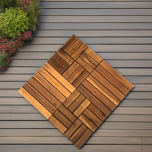 TBD Best Seller T12A2 Carreaux de terrasse 12 lattes 300x300x24mm Design moderne Installation facile Étanche Antidérapant pour une utilisation en extérieur - Product Image 2