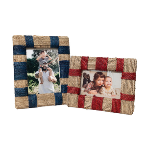 Marcos de fotos vintage de hierba marina tejidos a mano, tamaño personalizado, para exhibir sobre mesa o escritorio, de fábrica en Vietnam. - Product Image 1