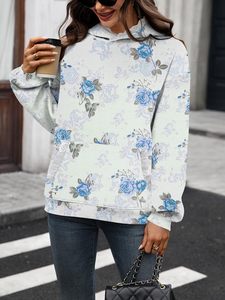 Sustainable Comfortable Activewear Daily Comfort Wear Stylish <b>Women</b> Digital Printed Custom Logo Front Spring/Autumn <b>Long</b> <b>Hoodies</b> - Product Image 3