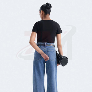T-shirt en coton pour femme, coupe ajustée, tissu respirant et doux, décontracté, été, coupe ajustée, élégant, tenue de tous les jours, look tendance - Product Image 4