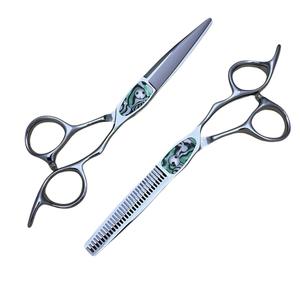 Ciseaux à effiler professionnels en acier inoxydable 4Cr13 de 6 pouces avec logo personnalisé, vis réglable et poignées en céramique – Fournitures de salon de coiffure et d'esthétique - Product Image 2