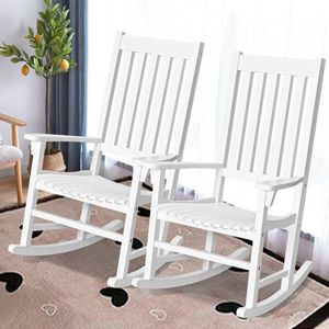 Fauteuil à bascule en bois à dossier haut pour l'intérieur et l'extérieur - Product Image 3