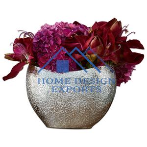 Florero Moderno con Acabado Plateado para Mesa, Decoración del Hogar, Decoración de Bodas, Diseño Abstracto de Metal, Más Vendido - Product Image 1