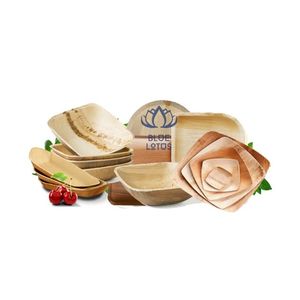 Assiette en feuille de palmier GEM LE, best-seller, pour la présentation des repas en restaurant et le service de restauration pour les fêtes au Vietnam - Product Image 1