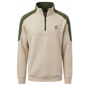 Sudadera de Algodón con Cierre de Cremallera para Hombre, Venta al por Mayor, Logotipo Personalizado, Cuello Alto, para Marcas y Distribuidores - Product Image 1