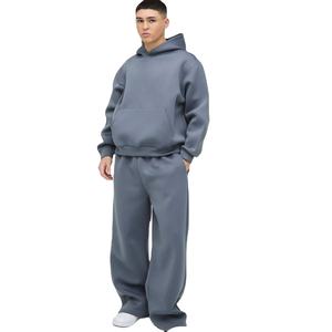 Conjunto Deportivo de 2 Piezas para Hombre, Diseño Personalizado con Logotipo, Estilo Holgado, Algodón, con Capucha, para Gimnasio, Calle y Uso Casual - Product Image 1