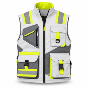 Chaleco de Seguridad Reflectante para Hombre y Mujer con Tela Fluorescente Brillante, Cierre Frontal con Cremallera y Prácticos Bolsillos Laterales para el Trabajo Diario - Product Image 1