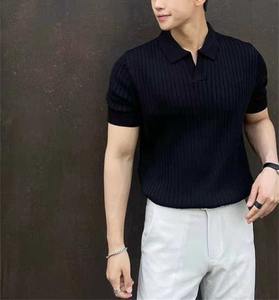 Chemises pour hommes OEM en gros, personnalisées, en tricot uni, avec impression numérique, design vierge, style anglais, séchage rapide - Product Image 3