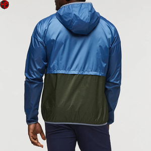 Color Block Windbreaker <b>Jacket</b> Hooded Zip Up Lightweight Outdoor Running <b>Jacket</b> Custom Logo <b>Men</b> Women - Product Image 6