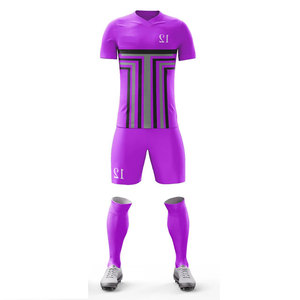 Uniformes de Fútbol Personalizados al por Mayor, Conjuntos de Camiseta y Pantalones Cortos Transpirables, Ropa de Entrenamiento Deportiva - Product Image 2