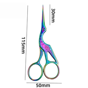 Professional Salon Hair <b>Scissors</b> Stainless Steel Facial Mustache Nose Hair <b>Beard</b> Eyebrows Multipurpose Safety Tip Hair Removal - Product Image 1