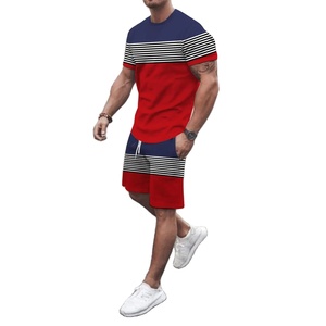 Conjunto de chándal para hombre, camiseta de verano, chándales de playa, conjuntos de dos piezas informales de talla grande, traje deportivo para hombre, ropa para hombre, traje de 2 piezas - Product Image 2