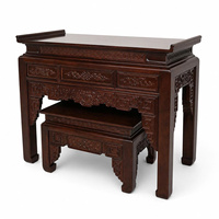 Table d'autel Taoïste Ngu Phuc en bois gravé Tam Viet Sindora, réutilisable, à un niveau, pour décoration de salon