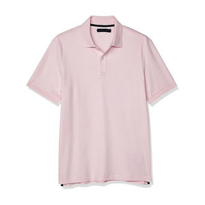 Suéter de Punto Personalizado de Color Sólido, Estilo Básico Suave, Cuello Polo con Botones, 100% Algodón, Camiseta de Manga Corta para Hombre - Product Image 4