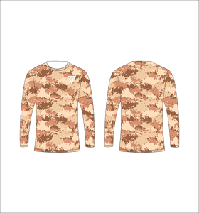 Men <b>Tan</b> <b>Brown</b> Camouflage Long Sleeve T Shirt Frogskin Vintage Pattern Crewneck Tee Casual Streetwear Top Gym Training Activewea - Product Image 6