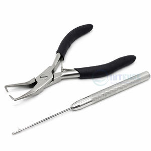 Mejor Precio Alicates de 5 Pulgadas de Acero Inoxidable Ligeros Reutilizables para Remover Extensiones de Cabello con Mango de Doble Punta para Formar y Remover Agujas - Product Image 6
