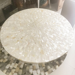 Handcrafted Modern Mother of Pearl Place <b>Coffee</b> End <b>Table</b> Countertop Kitchen Home Use Wholesale from Vietnam - Product Image 4