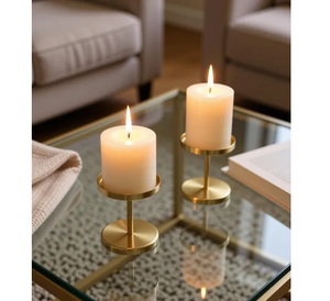 Porte-bougie en laiton plaqué or durable, décor de table écologique, support à bougie classique en laiton à bas prix - Product Image 3