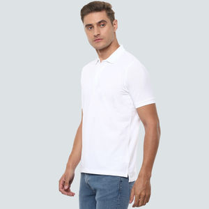 Chemise d'été décontractée pour homme en coton, manches courtes, broderie et sérigraphie, légère, couleur unie, écologique - Product Image 3