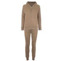 Ensemble de survêtement personnalisé pour femme, coupe courte, en molleton épais, avec logo personnalisé, pour l'hiver, vente en gros