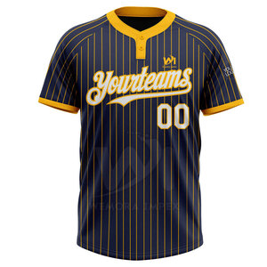 Maillot de baseball personnalisé de haute qualité à deux boutons, prix de gros, maillot de baseball à deux boutons pour la vente en ligne - Product Image 2