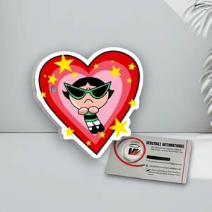 Herramienta de Belleza Magnética de Acrílico con Forma de Corazón y Mariposa, Reutilizable, Ecológica y Duradera, de las Chicas Superpoderosas Verdes, para el Día de San Valentín - Product Image 1