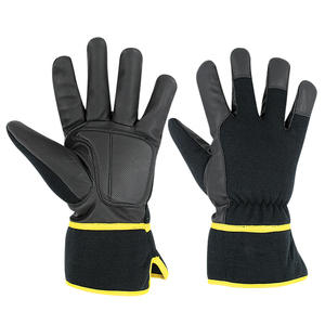 Gants de sécurité pour hommes de haute qualité fabriqués au Pakistan, en polyester/coton, fermeture à boucle, imperméables, respirants, double paume, pour la soudure - Product Image 1