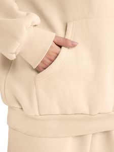 Ensemble de survêtement oversize pour femmes, 2 pièces, sweat à capuche et pantalon de jogging ample, vente en gros OEM - Product Image 4
