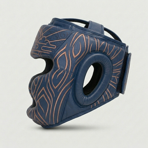 Casque de boxe en cuir réglable professionnel noir, service OEM, vente chaude - Product Image 4