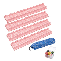 Premium Acryl Luxus Langlebige Mahjong-Ständer Magnetische Schieber-Set für 4 Spieler 17,5 Zoll Wellenförmiges Design Inklusive Aufbewahrungstaschen