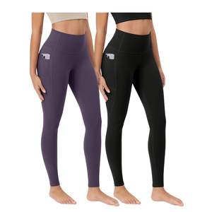 Leggings de yoga taille haute extensibles pour femmes, personnalisables en gros, avec poche latérale, pour fitness, gym, entraînement et course à pied - Product Image 1