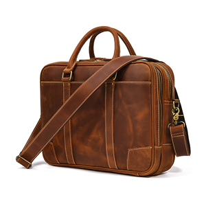 Porte-documents en cuir pleine fleur pour homme, sacoche professionnelle pour ordinateur portable, sac de voyage personnalisé, sac messager pour le travail - Product Image 1