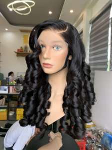 Peluca de Cabello Humano Virgen Remy con Cutícula Alineada y Frente de Encaje para Mujeres Negras, Personalizada, Colorida, 180% de Densidad - Product Image 3