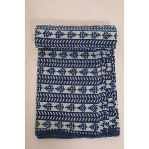 Vintage Style Indigo Cotton Fabric Indian Hand Printed Textile <b>for</b> Clothing Curtains Crafts and Decor - Product Image 5