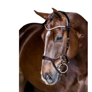Meilleure vente course de chevaux équestre en cuir anglais selle compétition bride Rambo Micklem avec diamant perle décoration - Product Image 1