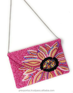 Bolso de Mano de Lujo con Cuentas, Diseño Geométrico Verde, Bordado Multicolor, para Fiesta de Noche, Boda, Novia, Personalizado, Elegante y de Diseñador - Product Image 6