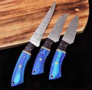 Juego de Cuchillos de Cocina de Acero de Damasco OEM ODM Premium, 7 Piezas, Cuchillos de Chef Profesionales Forjados a Mano, Afilados como una Navaja, Logotipo Personalizado, Ecológicos - Product Image 3