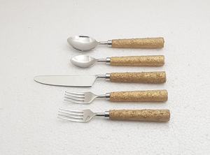 Ensemble de couverts et fourchettes en acier inoxydable plaqué argent, meilleure finition, qualité supérieure, poignée en béton, couverts de créateur, coupe de fromage - Product Image 4