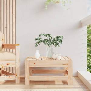 Reposapiés Modular Mediano de Madera de Pino Sólido, Diseño de Madera Natural para Sillas de Jardín - Product Image 1