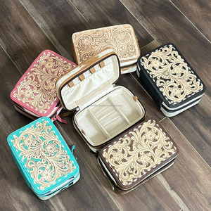 Estuche para Joyas de Cuero Vacuno Genuino Hecho a Mano OEM ODM con Elegante Diseño de Tarjetas, Caja Organizadora de Joyas Perfecta para Almacenamiento - Product Image 4