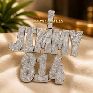 <b>Custom</b> Letter <b>Name</b> Pendant <b>Necklace</b> 925 Silver and Gold Plated Moissanite Initials Charm for Party Gift - Product Image 1