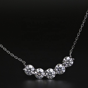 Nouveau Moissanite Passé Diamant <span class=keywords><strong>Testeur</strong></span> 925 Argent Sourire Courbe Pendentif Collier Bijoux De Marque pour Femmes Destiny Bijoux - Product Image 4