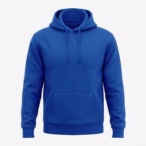 Sweat-shirts à capuche oversize en crochet pour hommes, couleur personnalisée, respirants, 100 % polaire, avec logo de marque imprimé, style streetwear - Product Image 1