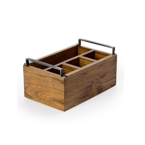 Wooden Multifunction Handmade <b>Caddy</b> Organizer for <b>Kitchen</b> Storage Coffee Station Bathroom Essentials Dining Table Office - Product Image 4