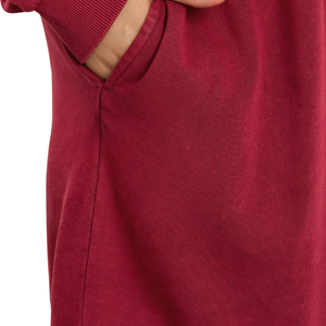 Sweat-shirt pour femmes grandes tailles, robe sweat-shirt rouge, tissu jersey doux, manches longues, col rond, longueur mini - Product Image 5