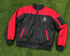 Custom Men's Red Black Bomber <b>Jacket</b> Windproof <b>Zip</b> <b>Up</b> Flight <b>Jacket</b> Lightweight Polyester Casual Winter Coat OEM ODM Manufacture - Product Image 6