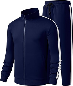 Best Design Wholesale Men Hooded Solid <b>Vintage</b> <b>Tracksuit</b> Regular Fit Gym Sportswear Cotton Blend OEM Jogger Set Lightweight - Product Image 2
