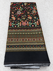 SQ embroidery fabric sequin fabric embroidery abaya fabric embroidered kaftan fabric beaded fabric garment manufacturing factory - Product Image 5