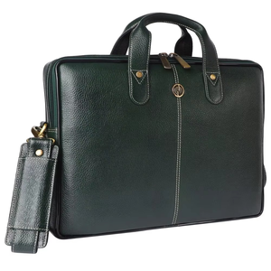 Sac bandoulière élégant en cuir véritable pour homme, sacoche d'affaires avec compartiment pour ordinateur portable, style bureau - Product Image 1